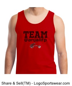 MENS TEAM @ANJALIFP TANK WITH LOGO RED w/ BLACK Design Zoom