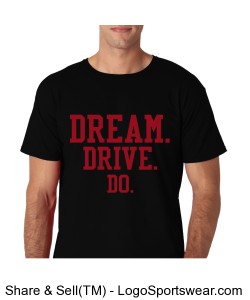 MENS BLACK SOFT TEE DREAM.DRIVE.DO. Design Zoom